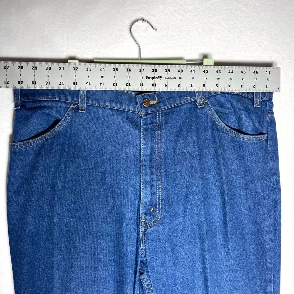 Vintage Levis For Men Skosh More Comfort Orange Tab Jeans Blue 42x32 Made in USA